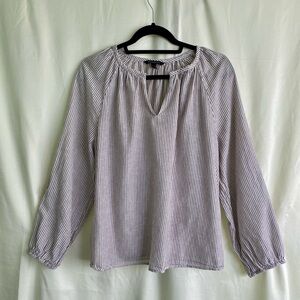 Banana Republic Striped Long Sleeve Blouse